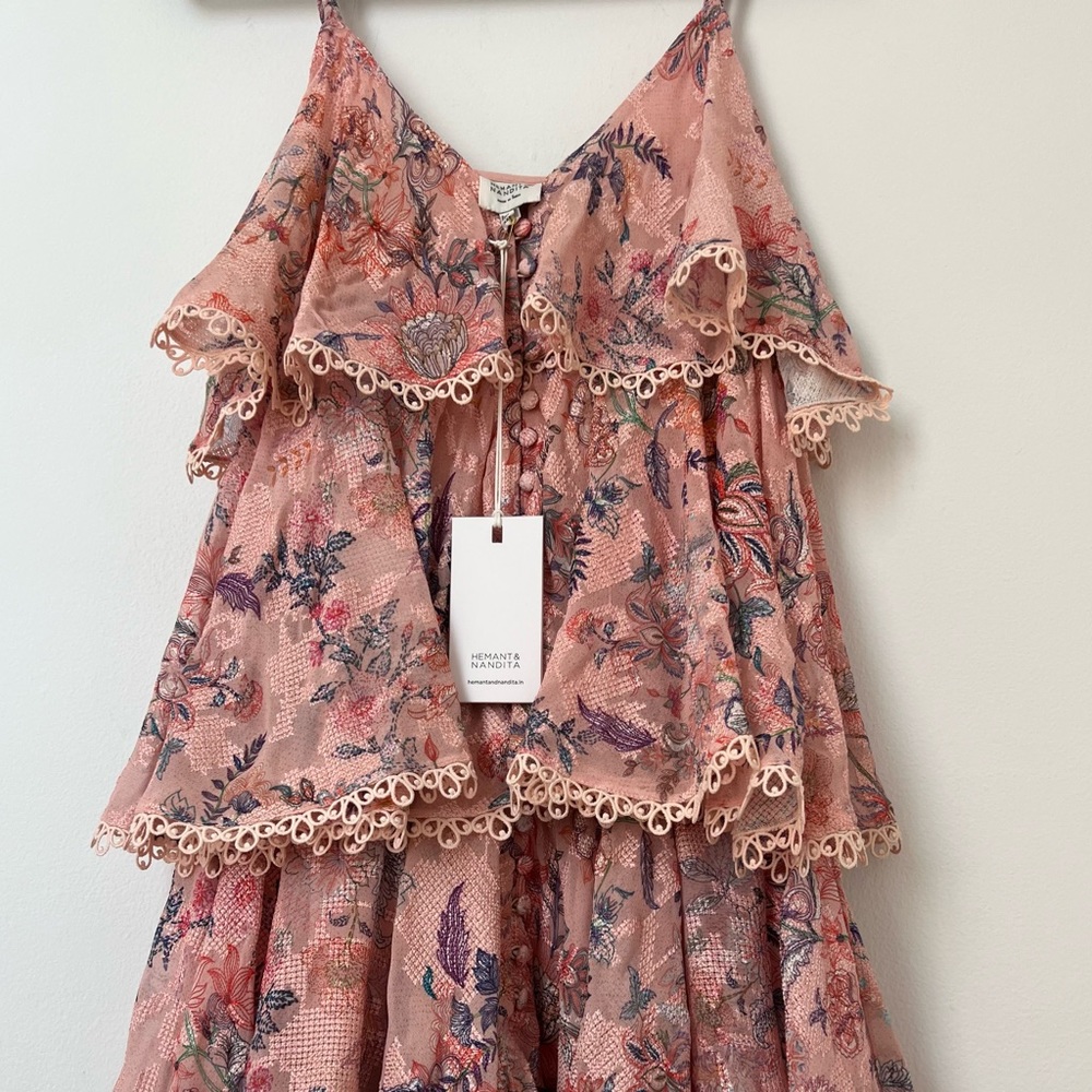 NWT Hemant & Nandita Anthropologie Kati Tiered Minidress Size XS - Picture 5 of 9